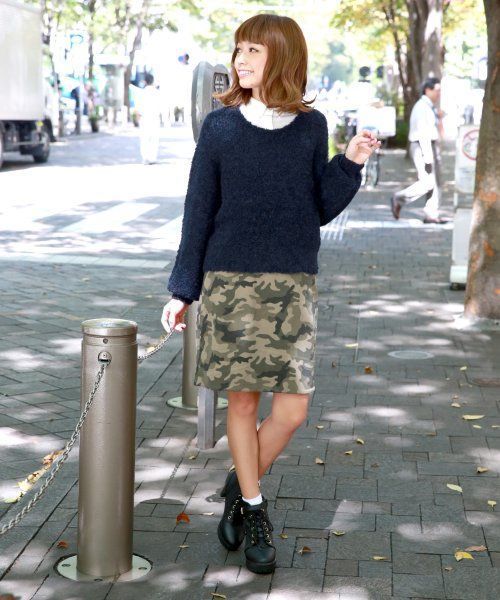 Heather（ヘザー）の「リバーシブルイージータイトスカート　554544（スカート・レディース・ホワイト×ブラック/グリーン系その他/ライトカーキ/ブルー系その他/ホワイト系その他/レッド系その他・FREE）」の16枚目の写真