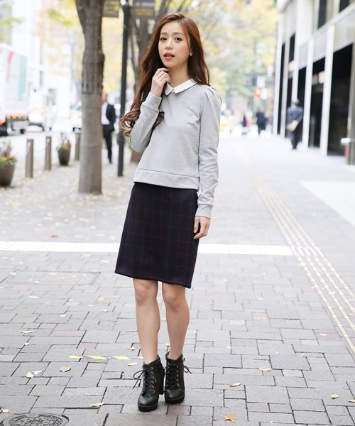 Heather（ヘザー）の「リバーシブルイージータイトスカート　554544（スカート・レディース・ホワイト×ブラック/グリーン系その他/ライトカーキ/ブルー系その他/ホワイト系その他/レッド系その他・FREE）」の20枚目の写真