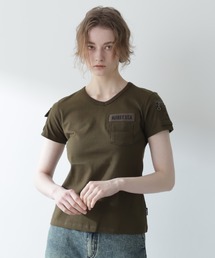 AVIREX（アヴィレックス）の「【WEB限定】ファティーグVネックティーシャツ/ FATIGUE V-NECK T-SHIRT（Tシャツ/カットソー）」