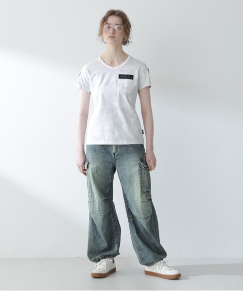 tシャツ 「WEB限定」ファティーグVネックティーシャツ/ FATIGUE V-NECK T-SHIRT レディース WEB限定】ファティーグVネックティーシャツ/ FATIGUE V-NECK T