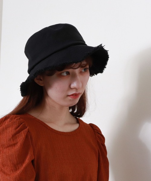 archives(アルシーヴ)の「コットンスラブフリンジハット(ハット・レディース・ベージュ/オフホワイト/ブラック・MEDIUM)」の9枚目の写真