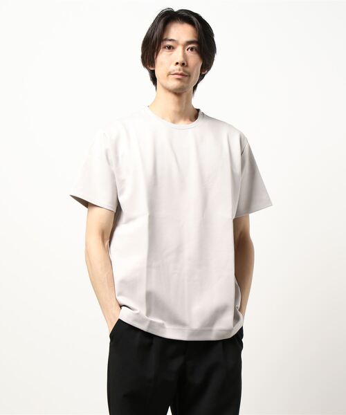 417 EDIFICE（フォーワンセブンエディフィス）の「コンパクトポンチショートスリーブクルーネック（Tシャツ/カットソー・メンズ・ブラック/ホワイト/ブラウン/チョコ/グリーン/オレンジ/ネイビー/ライトグレー・SMALL/MEDIUM/LARGE/X-LARGE）」の3枚目の写真