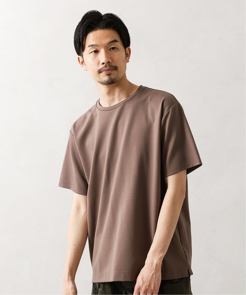 417 EDIFICE（フォーワンセブンエディフィス）の「コンパクトポンチショートスリーブクルーネック（Tシャツ/カットソー・メンズ・ブラック/ホワイト/ブラウン/チョコ/グリーン/オレンジ/ネイビー/ライトグレー・SMALL/MEDIUM/LARGE/X-LARGE）」の4枚目の写真