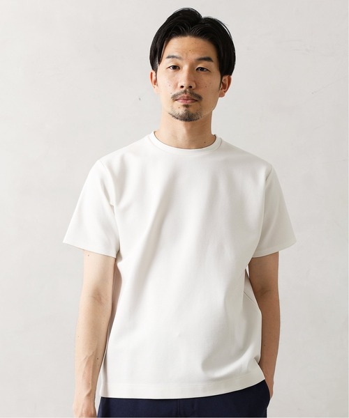 417 EDIFICE（フォーワンセブンエディフィス）の「コンパクトポンチショートスリーブクルーネック（Tシャツ/カットソー・メンズ・ブラック/ホワイト/ブラウン/チョコ/グリーン/オレンジ/ネイビー/ライトグレー・SMALL/MEDIUM/LARGE/X-LARGE）」の2枚目の写真