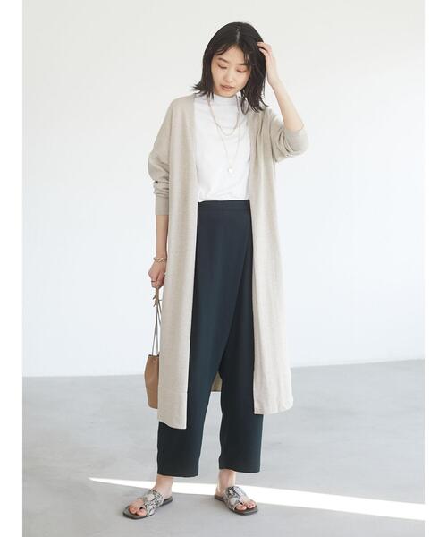 CRAFT STANDARD BOUTIQUE（クラフトスタンダードブティック）の「ラップ風テーパードパンツ　＊◇（スラックス・レディース・ミント/オレンジ/ネイビー/モカ・M/L）」の17枚目の写真