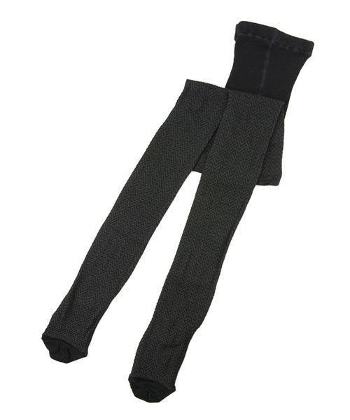 NIMES（ニーム）の「Guevarazzi ヘリンボンタイツ（タイツ/ストッキング・レディース・ブラック/ダークグレー/ネイビー・FREE）」の2枚目の写真