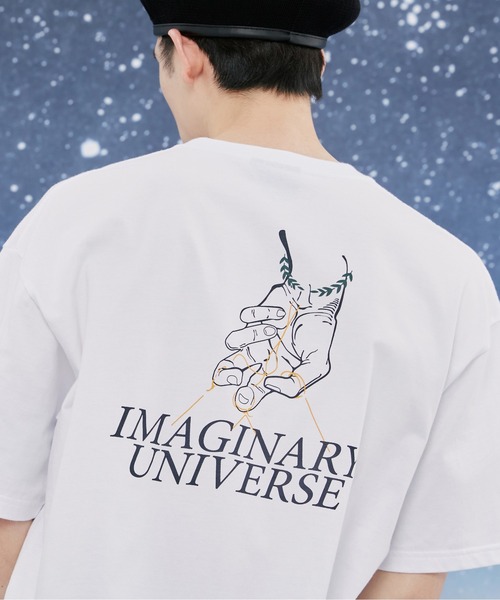 ROMANTIC CROWN(ロマンティッククラウン)の「【ROMANTIC CROWN】STRING FIGURES TEE / ロマンティッククラウン ストリング フィギュア グラフィック Tシャツ(Tシャツ/カットソー・メンズ・ホワイト/ブラック/アイボリー・SMALL/MEDIUM/LARGE/X-LARGE)」の2枚目の写真