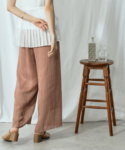 Amourire（アムリール）の「シアープリーツパンツ（その他パンツ・レディース・カーキ/ピンク/ブルーグレー/キャメル・M）」の5枚目の写真