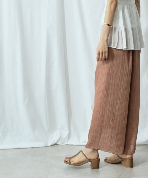 Amourire（アムリール）の「シアープリーツパンツ（その他パンツ・レディース・カーキ/ピンク/ブルーグレー/キャメル・M）」の15枚目の写真