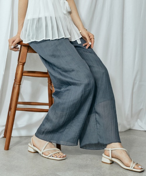 Amourire（アムリール）の「シアープリーツパンツ（その他パンツ・レディース・カーキ/ピンク/ブルーグレー/キャメル・M）」の21枚目の写真