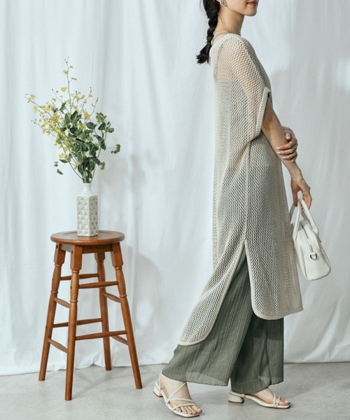 Amourire（アムリール）の「シアープリーツパンツ（その他パンツ・レディース・カーキ/ピンク/ブルーグレー/キャメル・M）」の16枚目の写真