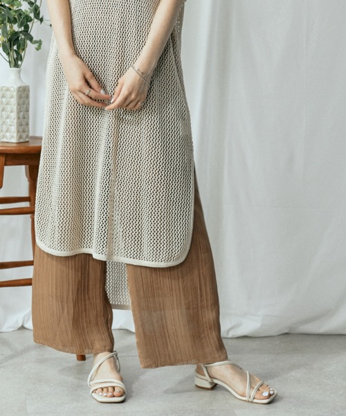 Amourire（アムリール）の「シアープリーツパンツ（その他パンツ・レディース・カーキ/ピンク/ブルーグレー/キャメル・M）」の11枚目の写真