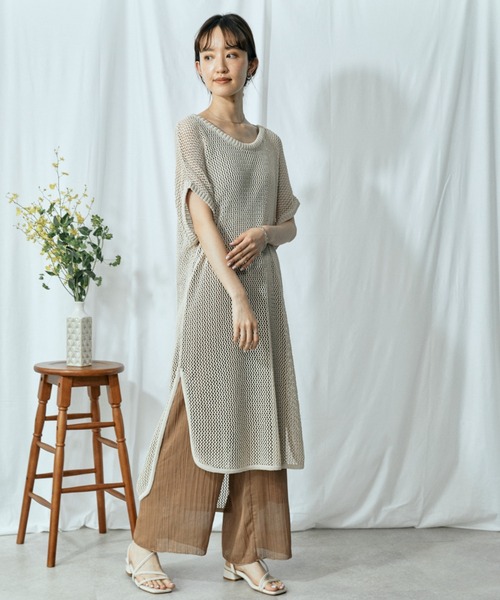 Amourire（アムリール）の「シアープリーツパンツ（その他パンツ・レディース・カーキ/ピンク/ブルーグレー/キャメル・M）」の22枚目の写真