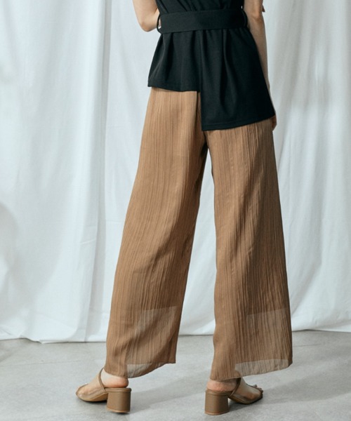 Amourire（アムリール）の「シアープリーツパンツ（その他パンツ・レディース・カーキ/ピンク/ブルーグレー/キャメル・M）」の9枚目の写真