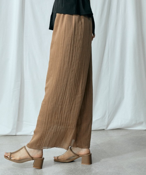 Amourire（アムリール）の「シアープリーツパンツ（その他パンツ・レディース・カーキ/ピンク/ブルーグレー/キャメル・M）」の14枚目の写真