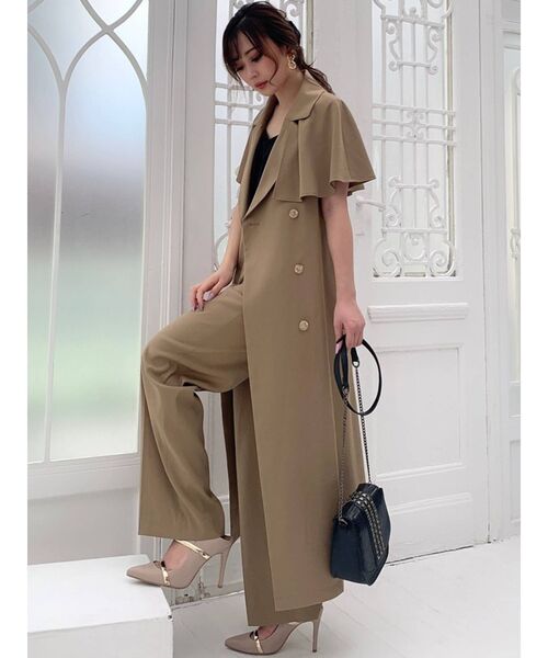 RESEXXY（リゼクシー）の「フロントボタンセミワイドパンツ【セットアップ着用可能】（その他パンツ・レディース・ベージュ/ブラウン/グリーン・FREE）」の10枚目の写真