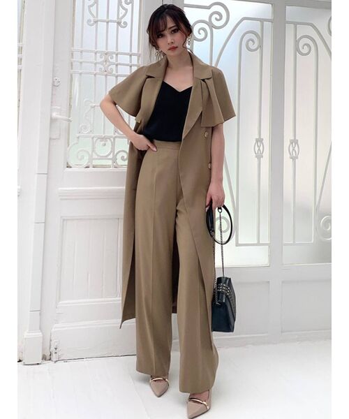 RESEXXY（リゼクシー）の「フロントボタンセミワイドパンツ【セットアップ着用可能】（その他パンツ・レディース・ベージュ/ブラウン/グリーン・FREE）」の17枚目の写真