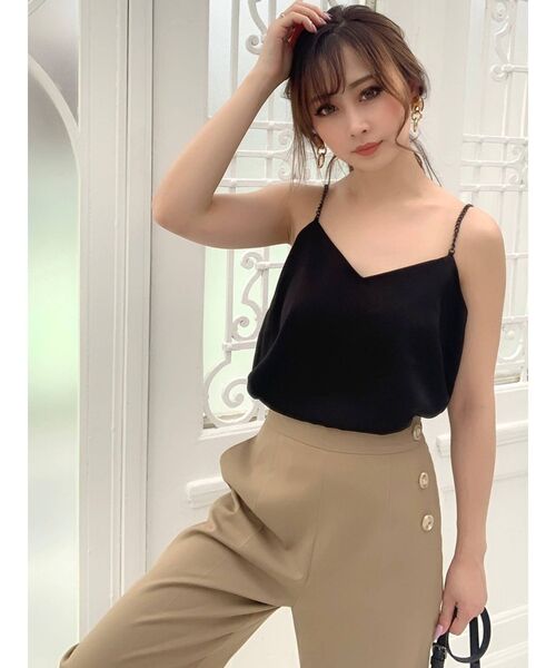 RESEXXY（リゼクシー）の「フロントボタンセミワイドパンツ【セットアップ着用可能】（その他パンツ・レディース・ベージュ/ブラウン/グリーン・FREE）」の6枚目の写真