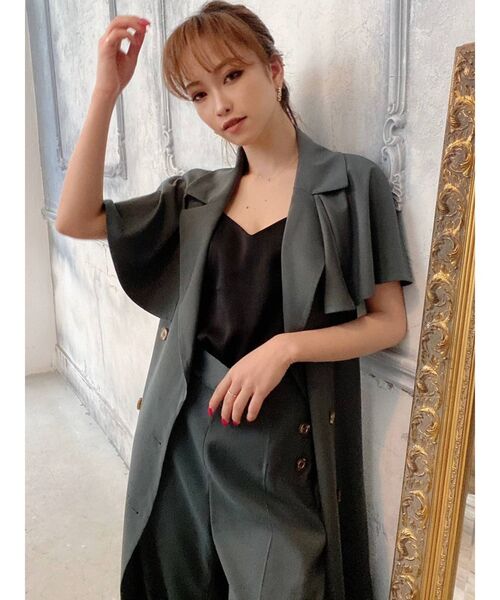 RESEXXY（リゼクシー）の「フロントボタンセミワイドパンツ【セットアップ着用可能】（その他パンツ・レディース・ベージュ/ブラウン/グリーン・FREE）」の13枚目の写真