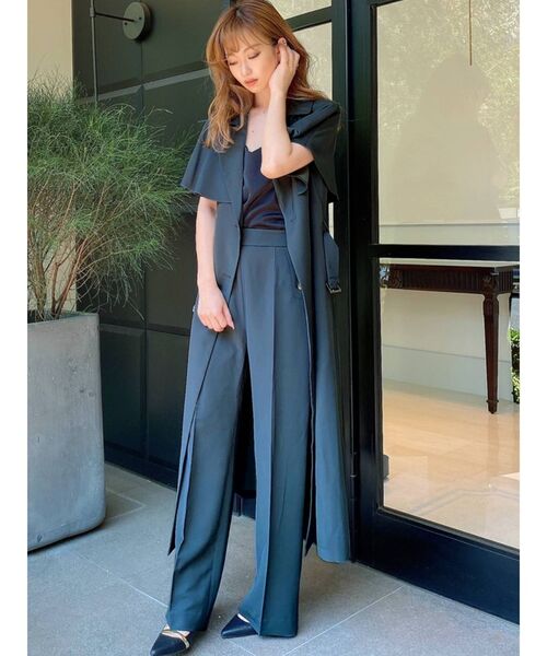 RESEXXY（リゼクシー）の「フロントボタンセミワイドパンツ【セットアップ着用可能】（その他パンツ・レディース・ベージュ/ブラウン/グリーン・FREE）」の21枚目の写真