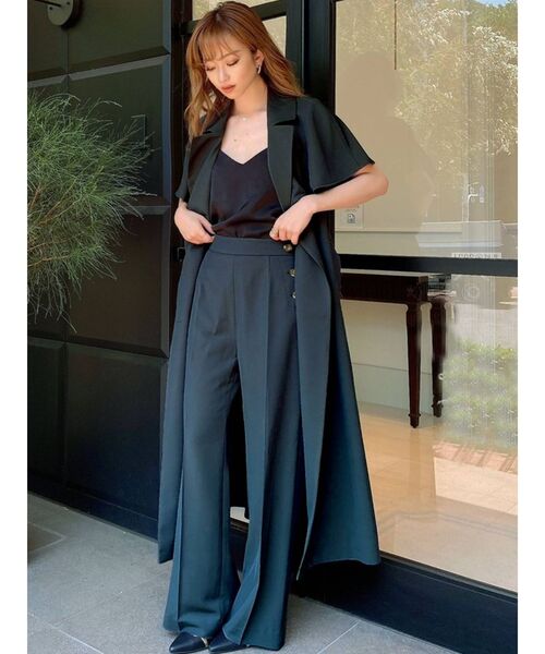 RESEXXY（リゼクシー）の「フロントボタンセミワイドパンツ【セットアップ着用可能】（その他パンツ・レディース・ベージュ/ブラウン/グリーン・FREE）」の15枚目の写真