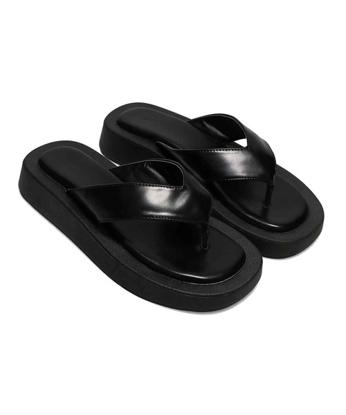 atmos pink（アトモスピンク）の「atmos pink トングサンダル（サンダル・レディース・ホワイト/アニマル/ブラック・M/S/L）」の10枚目の写真