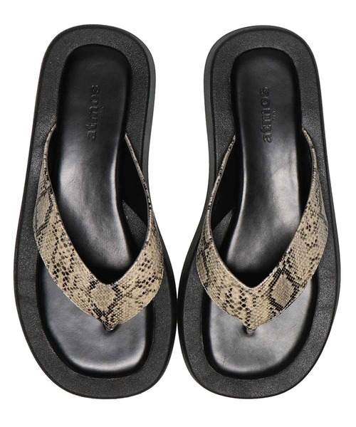 atmos pink（アトモスピンク）の「atmos pink トングサンダル（サンダル・レディース・ホワイト/アニマル/ブラック・M/S/L）」の9枚目の写真