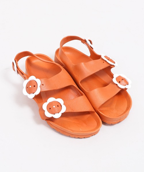 WC(ダブル シー)の「フラワーベルトサンダル(サンダル・レディース・ブラック/オレンジ/アイボリー・SMALL/MEDIUM)」の5枚目の写真