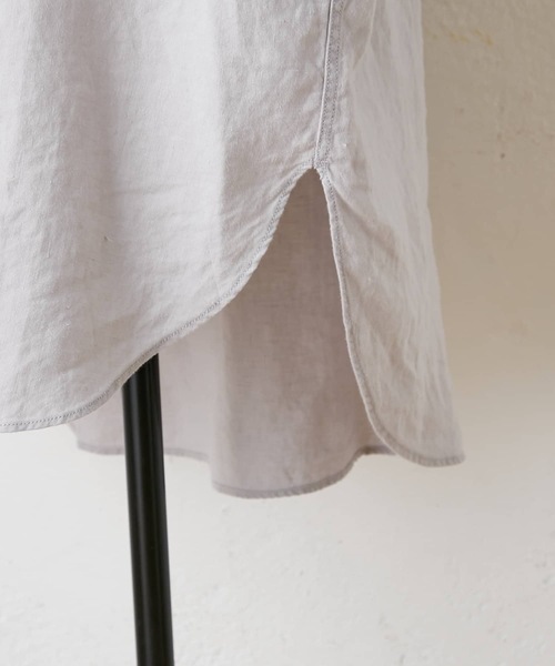 BEARDSLEY(ビアズリー)の「リネンシャツ(シャツ/ブラウス・レディース・ホワイト/ライトグレー・FREE)」の11枚目の写真