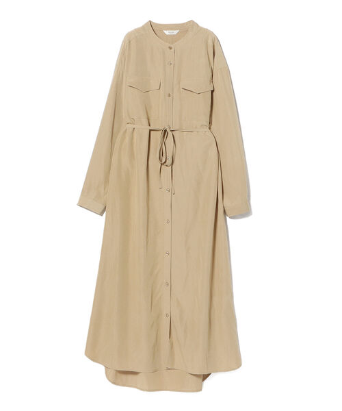 BEAMS HEART（ビームスハート）の「BEAMS HEART / フラップポケット ロングシャツ ワンピース（ワンピース・レディース・ベージュ/オリーブ/オレンジ・FREE）」の7枚目の写真