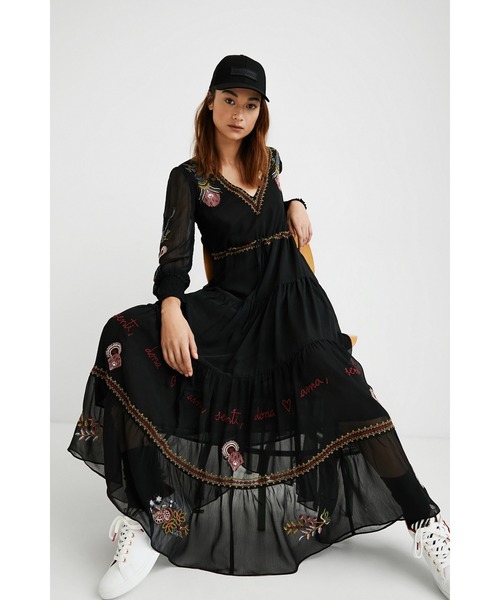 Desigual（デシグアル）の「ボーホー ロングワンピース（ワンピース・レディース・ブラック・2L/S/M/L）」の5枚目の写真