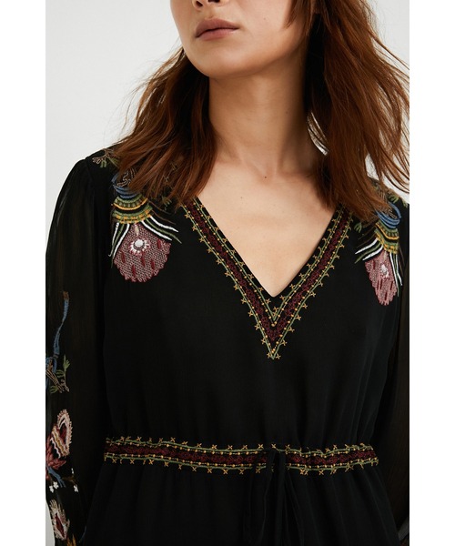 Desigual（デシグアル）の「ボーホー ロングワンピース（ワンピース・レディース・ブラック・2L/S/M/L）」の7枚目の写真