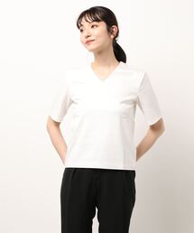 m.f.editorial | エムエフエディトリアルレディース/m.f.editorial：Women 【透け防止】針抜き Vネック半袖Tシャツ(Tシャツ/カットソー)