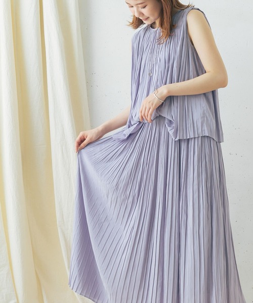 URBAN RESEARCH ROSSO WOMEN（アーバンリサーチ　ロッソ）の「シアープリーツブラウス（シャツ/ブラウス・レディース・オレンジ/グレー系その他/パープル系その他・FREE）」の3枚目の写真