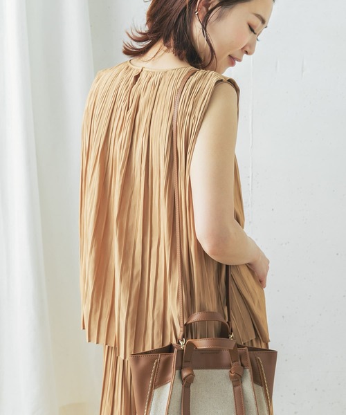 URBAN RESEARCH ROSSO WOMEN（アーバンリサーチ　ロッソ）の「シアープリーツブラウス（シャツ/ブラウス・レディース・オレンジ/グレー系その他/パープル系その他・FREE）」の5枚目の写真