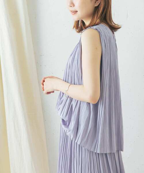 URBAN RESEARCH ROSSO WOMEN（アーバンリサーチ　ロッソ）の「シアープリーツブラウス（シャツ/ブラウス・レディース・オレンジ/グレー系その他/パープル系その他・FREE）」の17枚目の写真