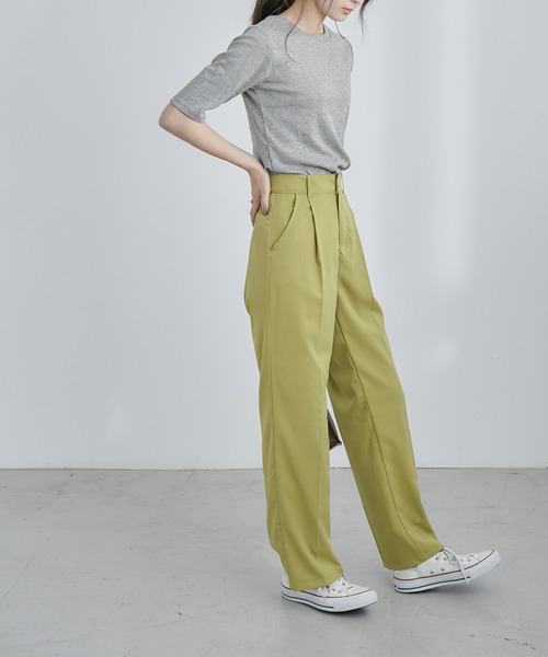 Fashion Letter（ファッションレター）の「コットンフライス5分袖Tシャツカットソー（Tシャツ/カットソー・レディース・ブラック/ネイビー/チャコールグレー/オフホワイト/杢グレー・M/3L/4L/LL/L）」の17枚目の写真