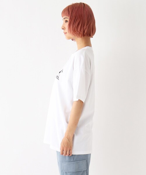 BASECONTROL(ベースコントロール)の「◆Quash 髭グラフィック ワンポイントサガラ刺繍半袖Tシャツ(Tシャツ/カットソー・レディース・アイボリー系/アイボリー系2/アイボリー系1/ライトグリーン/ダークグリーン/ネイビー/アイボリー/ブラック・99)」の20枚目の写真