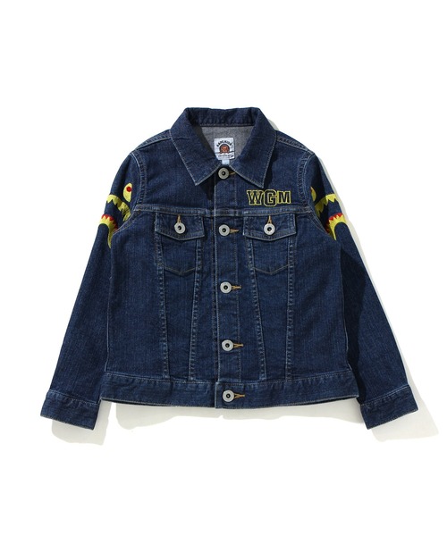 SIDE SHARK EMBROIDERY DENIM JACKET K