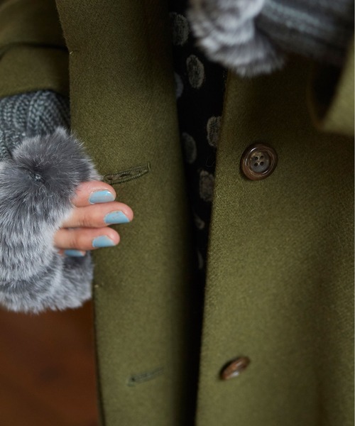 Lene(レネ)の「2重織メルトン フードコート(その他アウター・レディース・アイボリー/ブラック/カーキ・FREE)」の14枚目の写真