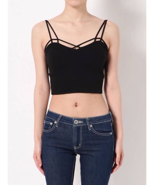 GYDA（ジェイダ）の「バインダービスチェ（キャミソール・レディース・ブラック/オフホワイト/グレー・FREE）」の12枚目の写真