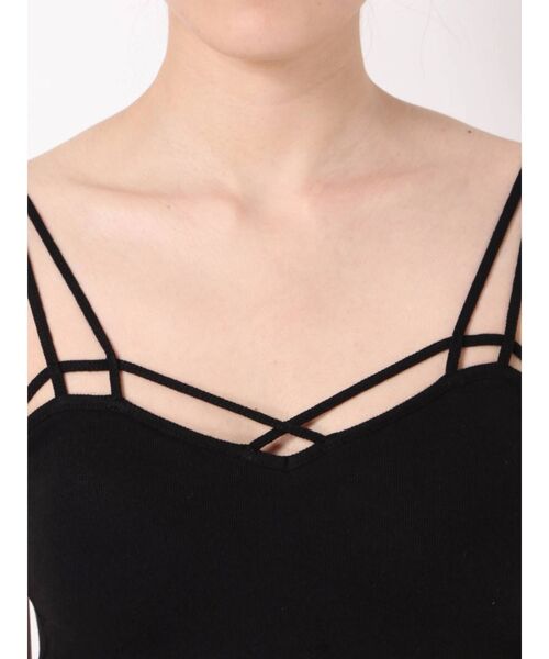 GYDA（ジェイダ）の「バインダービスチェ（キャミソール・レディース・ブラック/オフホワイト/グレー・FREE）」の9枚目の写真