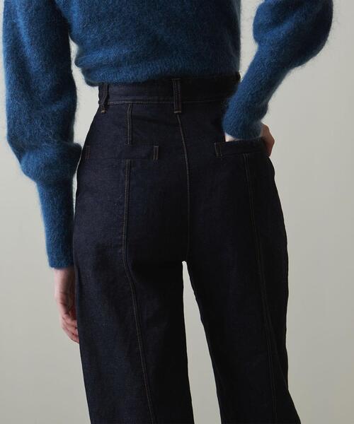 Steven Alan（スティーブンアラン）の「＜Steven Alan＞12OZ DENIM WIDE TAPERED PANTS/デニムパンツ（デニムパンツ・レディース・ブラック/ネイビー・MEDIUM/SMALL/LARGE）」の8枚目の写真