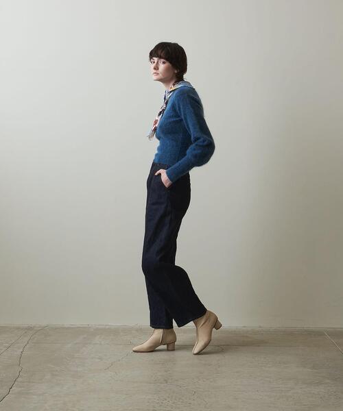 Steven Alan（スティーブンアラン）の「＜Steven Alan＞12OZ DENIM WIDE TAPERED PANTS/デニムパンツ（デニムパンツ・レディース・ブラック/ネイビー・MEDIUM/SMALL/LARGE）」の10枚目の写真