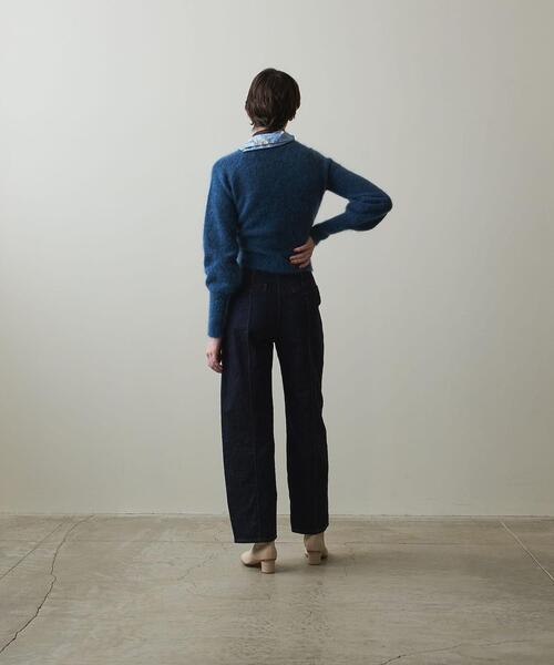 Steven Alan（スティーブンアラン）の「＜Steven Alan＞12OZ DENIM WIDE TAPERED PANTS/デニムパンツ（デニムパンツ・レディース・ブラック/ネイビー・MEDIUM/SMALL/LARGE）」の11枚目の写真