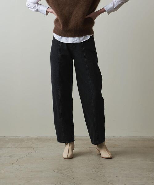 Steven Alan（スティーブンアラン）の「＜Steven Alan＞12OZ DENIM WIDE TAPERED PANTS/デニムパンツ（デニムパンツ・レディース・ブラック/ネイビー・MEDIUM/SMALL/LARGE）」の17枚目の写真