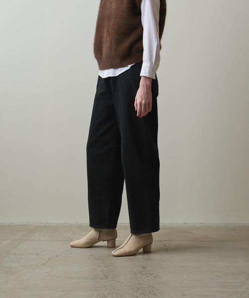 Steven Alan（スティーブンアラン）の「＜Steven Alan＞12OZ DENIM WIDE TAPERED PANTS/デニムパンツ（デニムパンツ・レディース・ブラック/ネイビー・MEDIUM/SMALL/LARGE）」の18枚目の写真