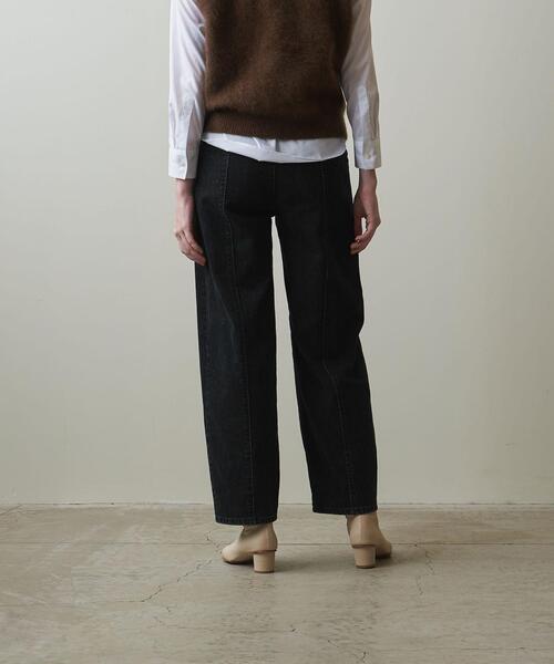 Steven Alan（スティーブンアラン）の「＜Steven Alan＞12OZ DENIM WIDE TAPERED PANTS/デニムパンツ（デニムパンツ・レディース・ブラック/ネイビー・MEDIUM/SMALL/LARGE）」の13枚目の写真