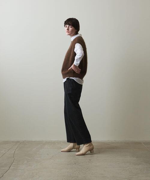 Steven Alan（スティーブンアラン）の「＜Steven Alan＞12OZ DENIM WIDE TAPERED PANTS/デニムパンツ（デニムパンツ・レディース・ブラック/ネイビー・MEDIUM/SMALL/LARGE）」の15枚目の写真