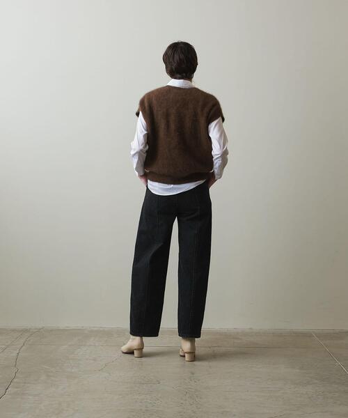 Steven Alan（スティーブンアラン）の「＜Steven Alan＞12OZ DENIM WIDE TAPERED PANTS/デニムパンツ（デニムパンツ・レディース・ブラック/ネイビー・MEDIUM/SMALL/LARGE）」の16枚目の写真